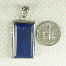 Load image into Gallery viewer, Antique-Style Lapis Rectangle Pendant