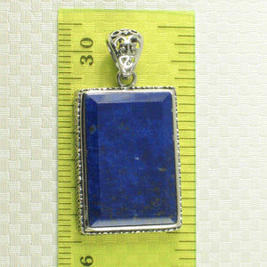 Antique-Style Lapis Rectangle Pendant