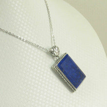 Load image into Gallery viewer, Antique-Style Lapis Rectangle Pendant