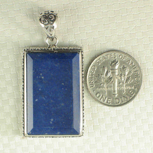 Antique-Style Lapis Rectangle Pendant