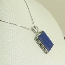 Load image into Gallery viewer, Antique-Style Lapis Rectangle Pendant