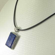 Load image into Gallery viewer, Antique Style Lapis Rectangle Pendant