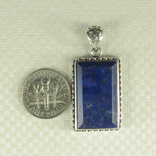 Load image into Gallery viewer, Antique Style Lapis Rectangle Pendant