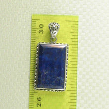 Load image into Gallery viewer, Antique Style Lapis Rectangle Pendant