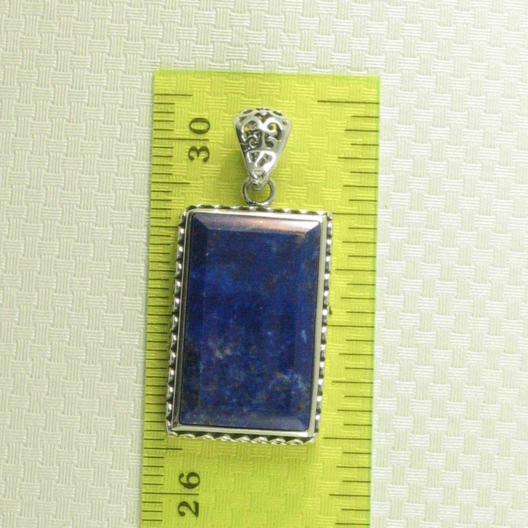 Antique Style Lapis Rectangle Pendant