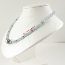 Load image into Gallery viewer, 5mm Aquamarine &amp; Gold-Plated Bali Beads Black Tahitian Pearl Necklace