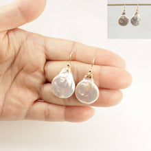 Load image into Gallery viewer, Premium Baroque Coin Pearl Fishhook Dangle Earrings