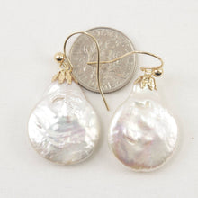 Load image into Gallery viewer, Premium Baroque Coin Pearl Fishhook Dangle Earrings