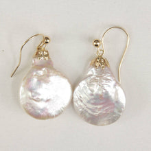 Load image into Gallery viewer, Premium Baroque Coin Pearl Fishhook Dangle Earrings