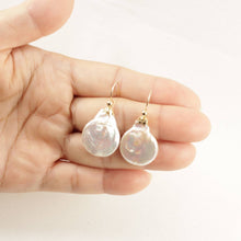 Load image into Gallery viewer, Premium Baroque Coin Pearl Fishhook Dangle Earrings