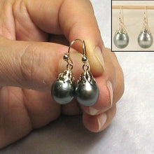 Load image into Gallery viewer, Baroque Tahitian Pearl Dangle Earrings – 14k Yellow Gold Hook
