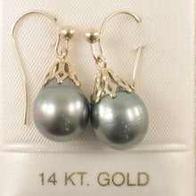 Load image into Gallery viewer, Baroque Tahitian Pearl Dangle Earrings – 14k Yellow Gold Hook