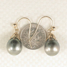 Load image into Gallery viewer, Baroque Tahitian Pearl Dangle Earrings – 14k Yellow Gold Hook