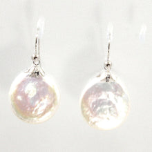 Load image into Gallery viewer, Baroque Coin Pearl Dangle Earrings – White Cream