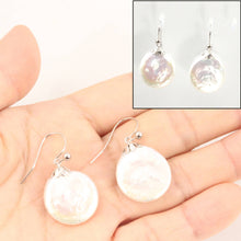 Load image into Gallery viewer, Baroque Coin Pearl Dangle Earrings – White Cream