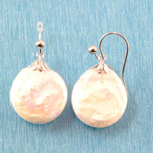 Load image into Gallery viewer, Baroque Coin Pearl Dangle Earrings – White Cream