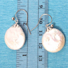 Load image into Gallery viewer, Baroque Coin Pearl Dangle Earrings – White Cream