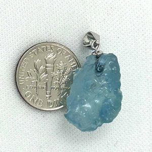 Baroque Rough Aquamarine 12 mm Pendant