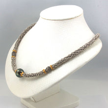 Load image into Gallery viewer, Beautiful Black Tahitian Pearl &amp; Silver 925 Bali Beads Necklace