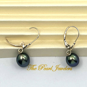 Teardrop Freshwater Pearl Leverback Earrings – 14k Yellow Gold