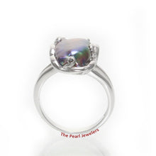 Load image into Gallery viewer, Black Biwa Pearl Ring – .925 Sterling Silver