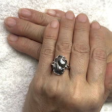 Load image into Gallery viewer, Black Biwa Pearl Ring – .925 Sterling Silver