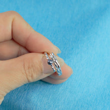 Load image into Gallery viewer, Solid Sterling Silver .925 Black-Blue Freshwater Cultured Pearl Wheat-Style Adjustable Ring