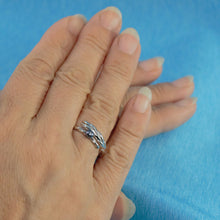 Load image into Gallery viewer, Solid Sterling Silver .925 Black-Blue Freshwater Cultured Pearl Wheat-Style Adjustable Ring