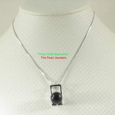 Black Onyx 10 mm Sterling Silver Pendant