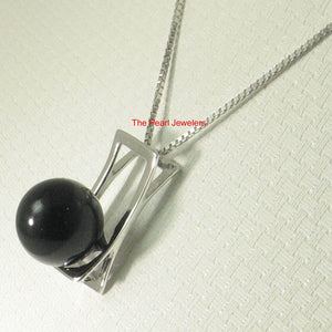 Black Onyx 10 mm Sterling Silver Pendant