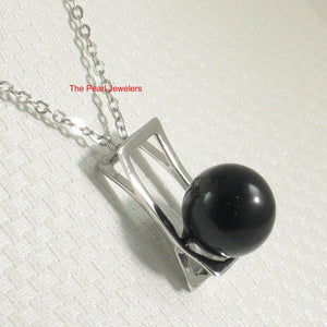 Black Onyx 10 mm Sterling Silver Pendant