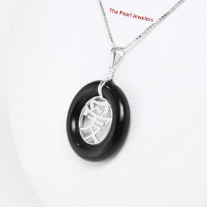 Black Onyx “Ai” Sterling Silver Pendant