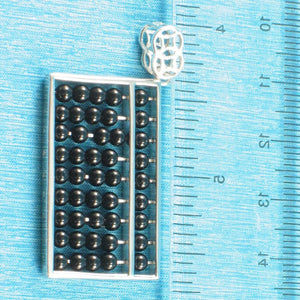 Black Onyx Abacus Pendant