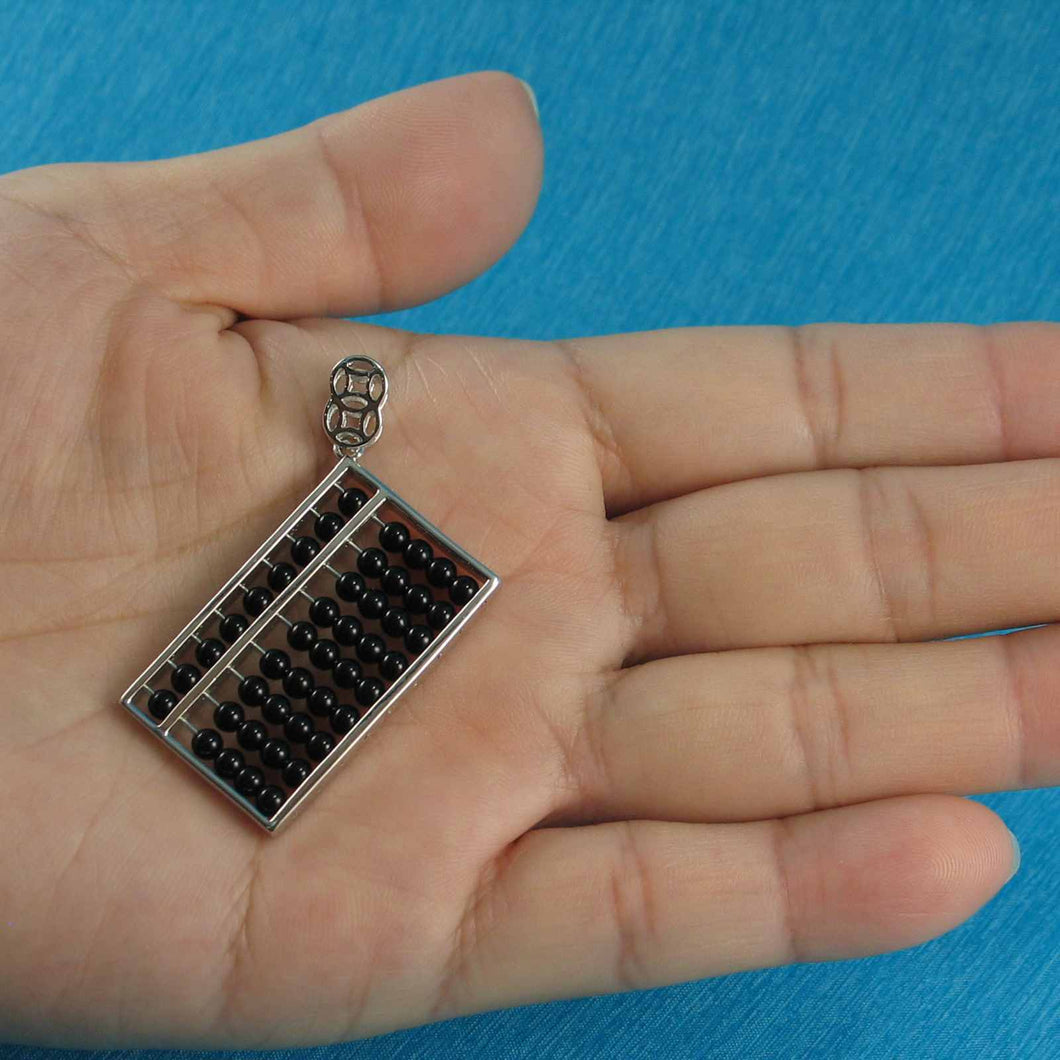 Black Onyx Abacus Pendant