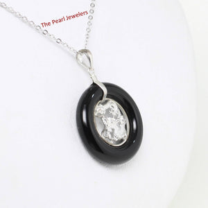 Black Onyx Lucky Dragon Sterling Silver Pendant