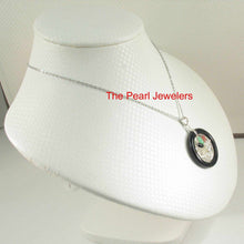 Load image into Gallery viewer, Black Onyx &amp; Jade Flower Basket Sterling Silver Pendant