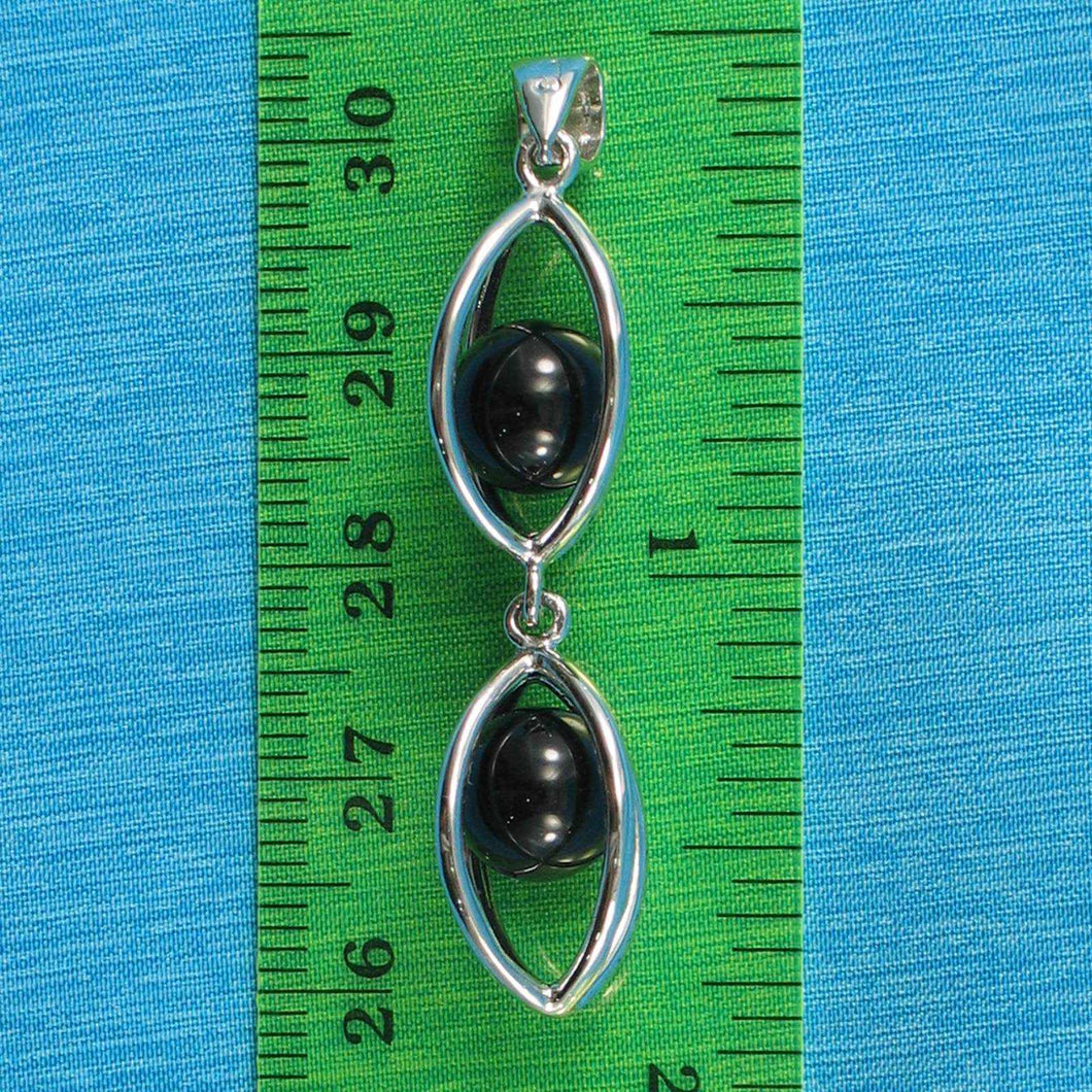Black Onyx Lucky Lantern Pendant