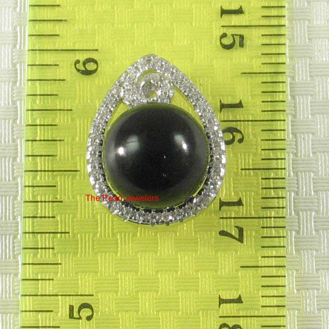 Black Onyx Raindrop Flower Pendant