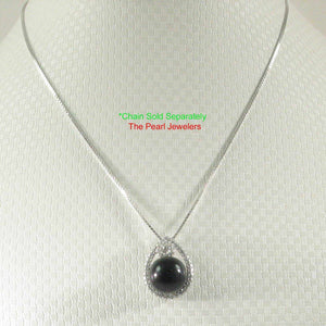 Black Onyx Raindrop Flower Pendant
