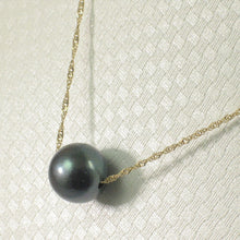 Load image into Gallery viewer, Black Pearl on 14k Gold Singapore Chain Necklace