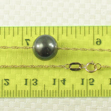 Load image into Gallery viewer, Black Pearl on 14k Gold Singapore Chain Necklace