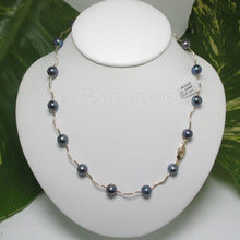 Load image into Gallery viewer, Black Pearl &amp; 14k Yellow Gold Spiral Tube Necklace