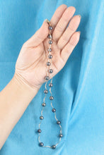 Load image into Gallery viewer, Black Pearl &amp; 14k Yellow Gold Spiral Tube Necklace