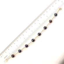 Load image into Gallery viewer, 14k Yellow Gold Twist Tube Black Cultured Pearl Bracelet