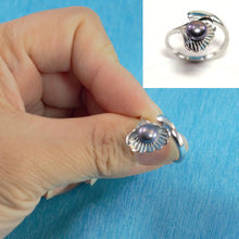 Load image into Gallery viewer, Solid Silver .925 Black-Gray Freshwater Pearl Shell-Style Adjustable Ring