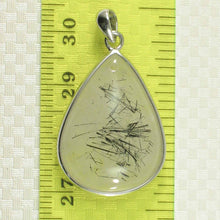 Load image into Gallery viewer, Black Rutilated Quartz 23 mm Raindrop Pendant