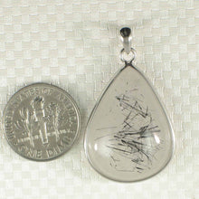 Load image into Gallery viewer, Black Rutilated Quartz 23 mm Raindrop Pendant