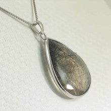 Load image into Gallery viewer, Black Rutilated Quartz 23 mm Raindrop Pendant