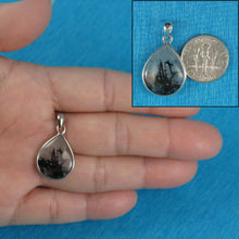 Load image into Gallery viewer, Black Rutilated Quartz 16 mm Raindrop Pendant