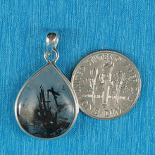 Load image into Gallery viewer, Black Rutilated Quartz 16 mm Raindrop Pendant